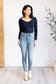 Judy Blue -Justine High Rise Control Top Contrast Wash Skinny Jeans