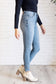 Judy Blue -Justine High Rise Control Top Contrast Wash Skinny Jeans