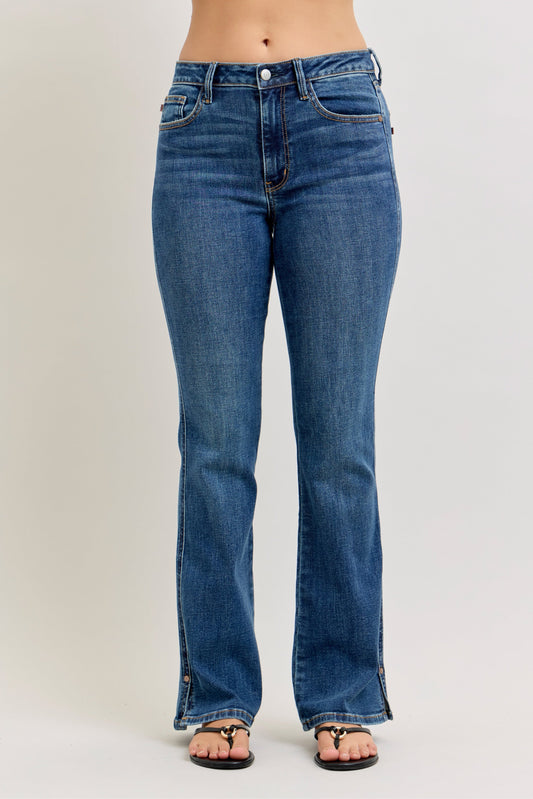 Judy Blue - Casey Mid Rise Bootcut with Cell Phone Back Pocket & Slit