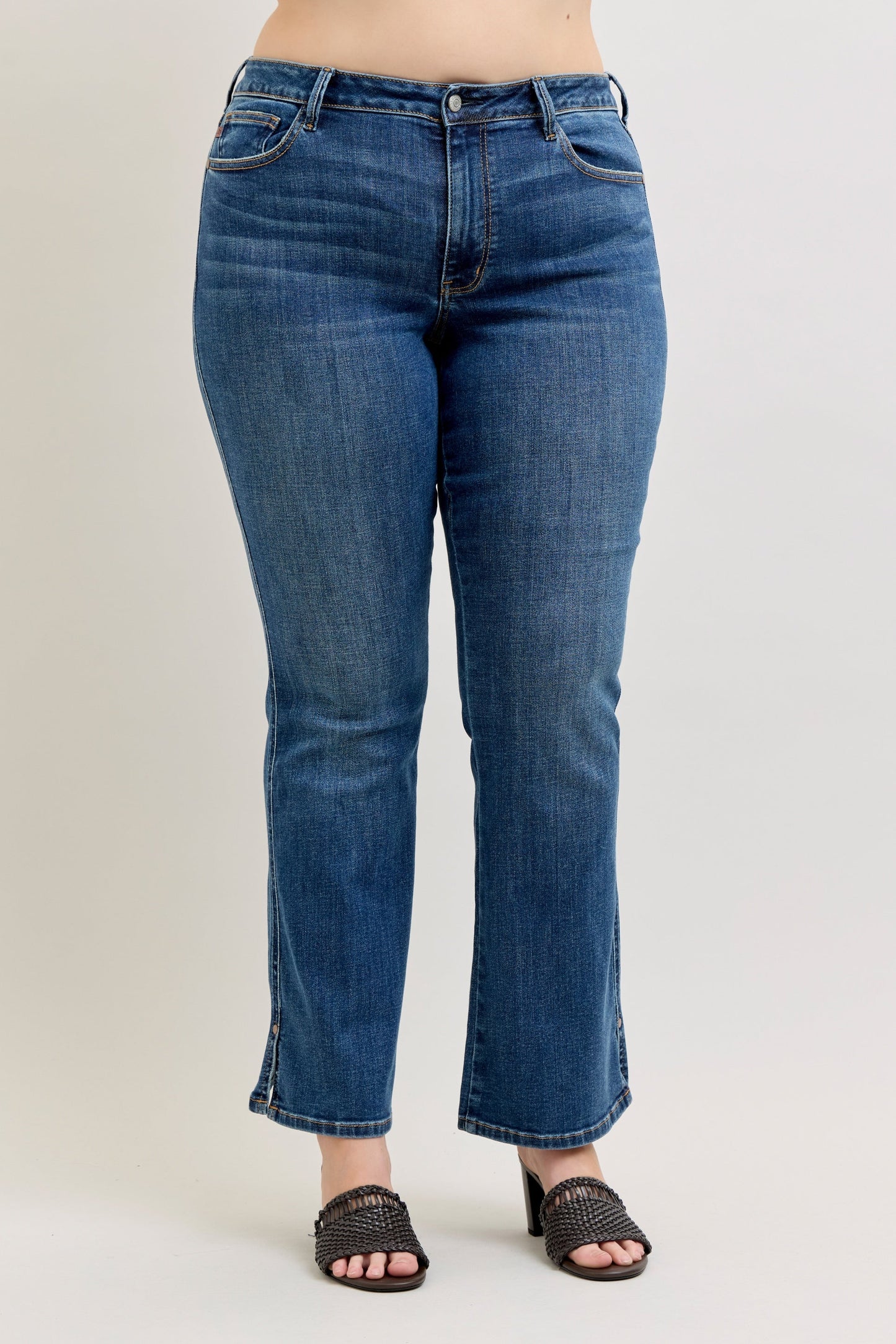 Judy Blue - Casey Mid Rise Bootcut with Cell Phone Back Pocket & Slit