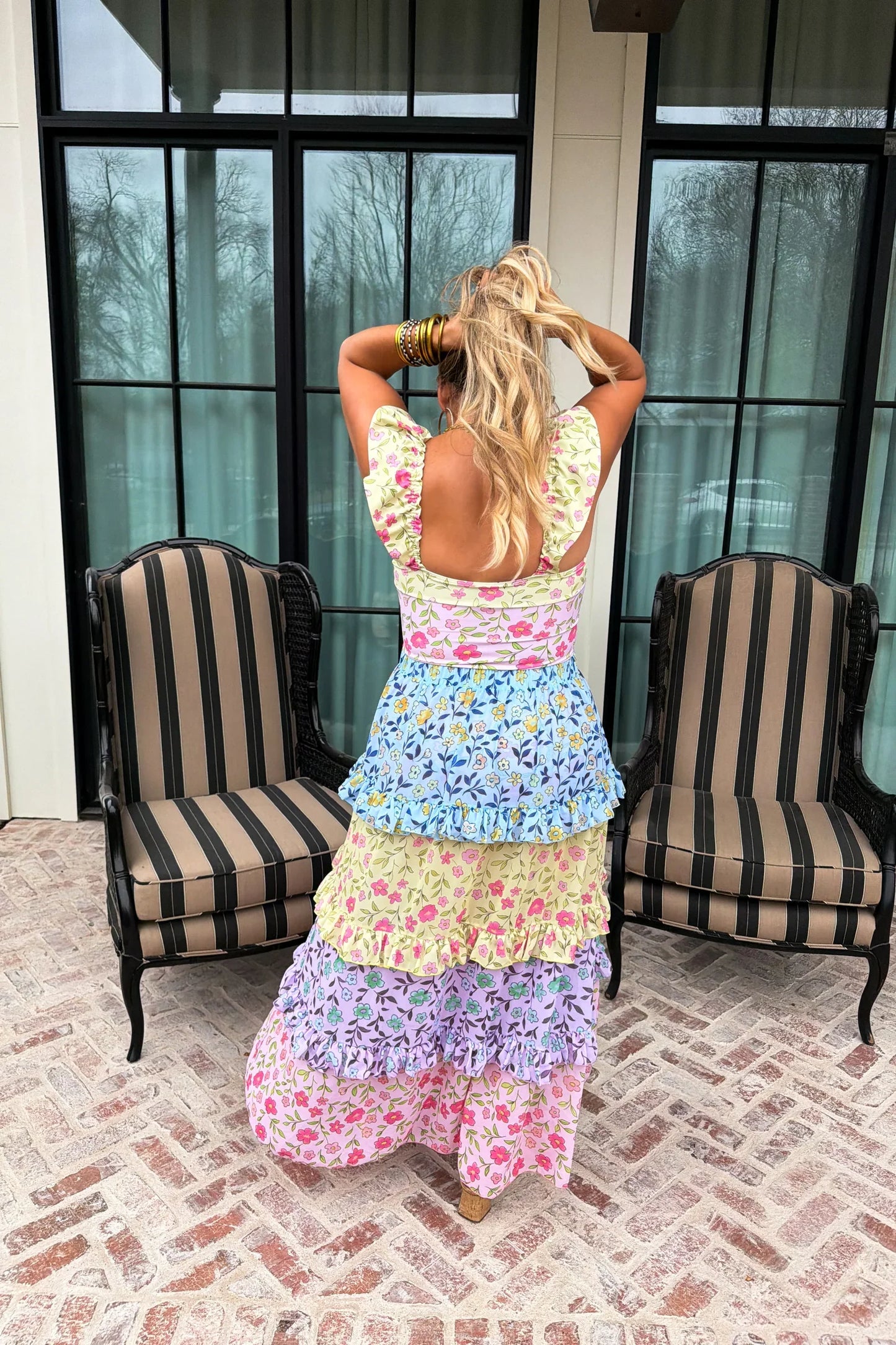 Floral Rainbow Swim Set