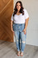 Judy Blue -Aiden High Rise Patch Pocket Distressed Boyfriend Jeans
