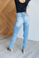 Judy Blue -Aiden High Rise Patch Pocket Distressed Boyfriend Jeans