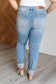 Judy Blue -Aiden High Rise Patch Pocket Distressed Boyfriend Jeans