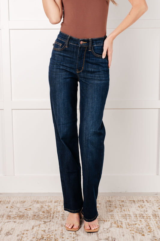 Judy Blue -Alaina High Rise Classic Straight Jeans