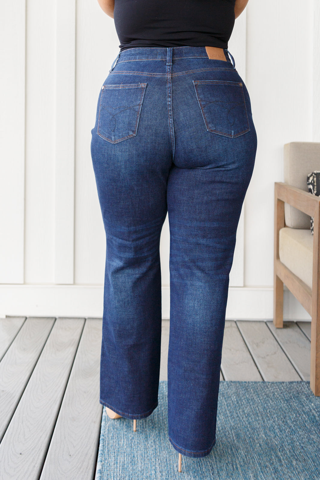 Judy Blue -Arlo High Rise Button-Fly Straight Jeans