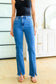 Judy Blue -Caitlin High Rise Split Hem Straight Jeans