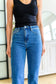 Judy Blue -Caitlin High Rise Split Hem Straight Jeans