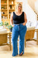 Judy Blue -Caitlin High Rise Split Hem Straight Jeans