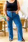 Judy Blue -Caitlin High Rise Split Hem Straight Jeans