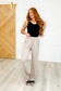Chase the Pace Wide Leg Bottom in Taupe