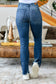 Judy Blue -Christine High Contrast Slim Bootcut Destroyed Jeans
