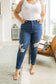 Judy Blue -Colt High Rise Button Fly Distressed Boyfriend Jeans