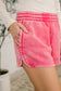 Daily Routine  Mineral Wash Shorts in Fuchsia