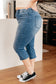 Judy Blue -Emily High Rise Cool Denim Pull On Capri Jeans