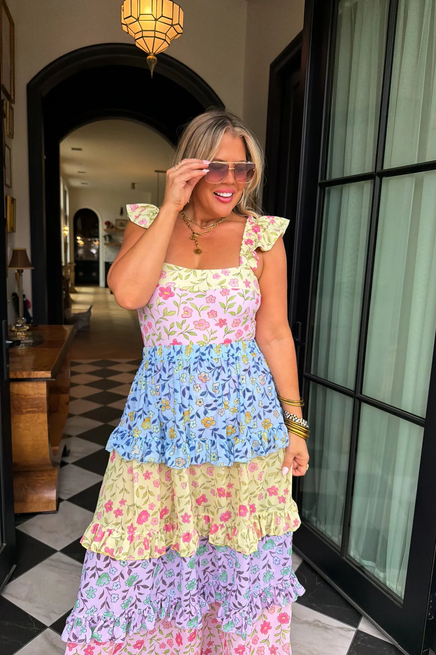 Floral Rainbow Swim Set