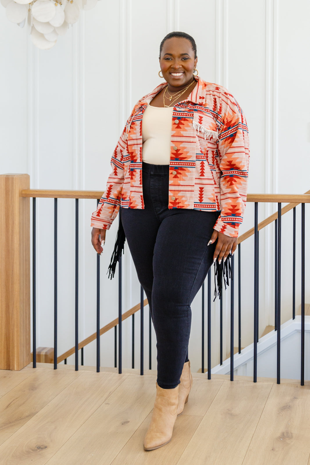 Judy Blue -Hilary Side Fringe Skinny Jegging In Black