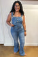Judy Blue -Izzy Control Top Retro Flare Overalls