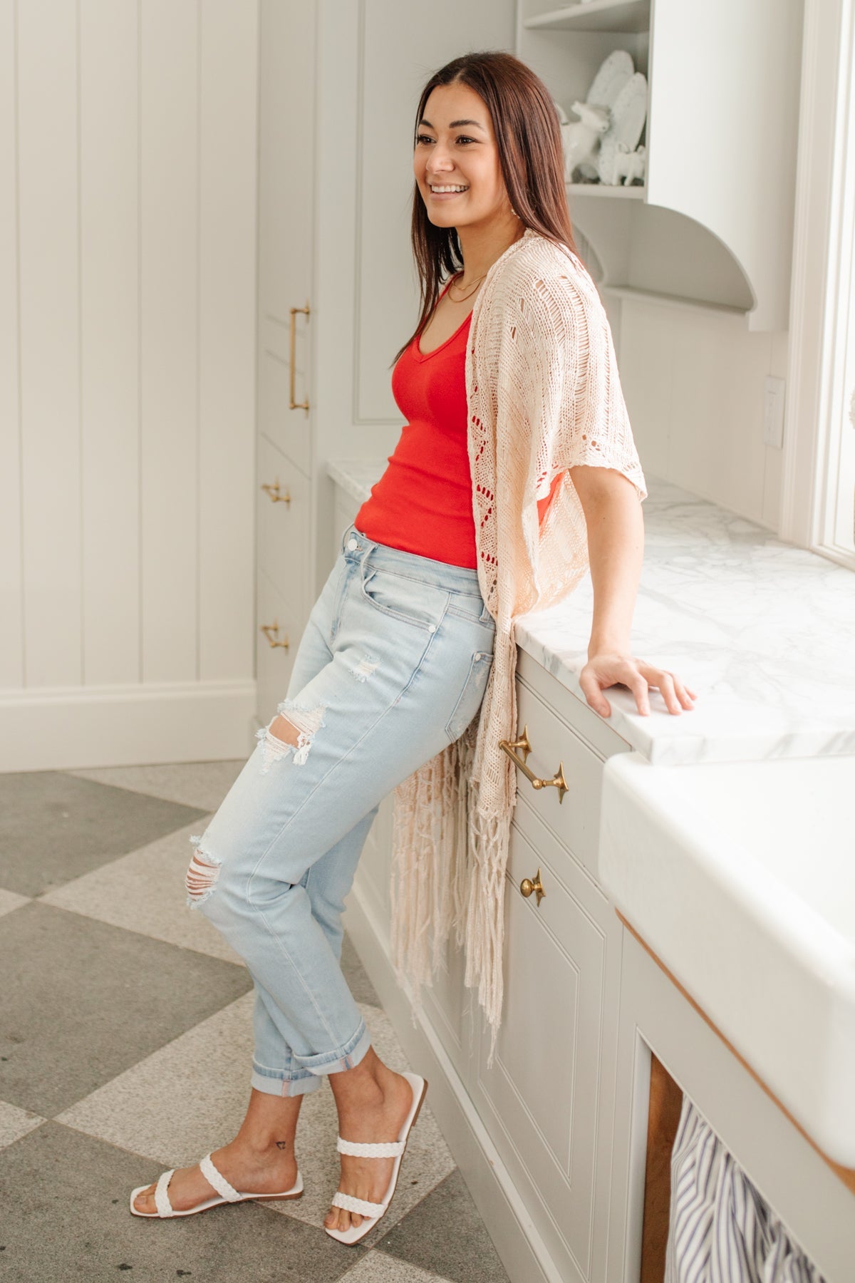 Judy Blue -Super Light Destroyed Boyfriend Jeans