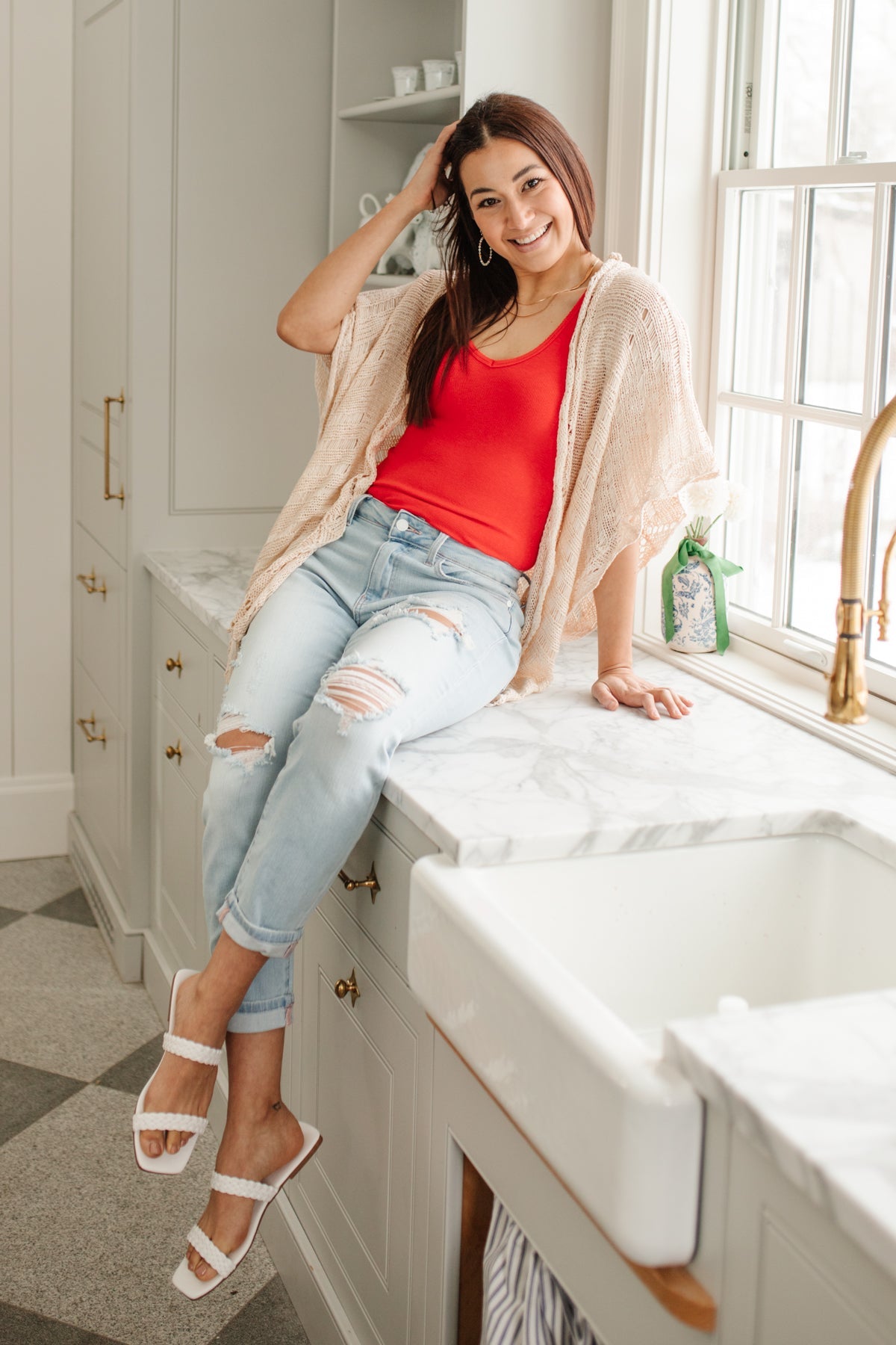 Judy Blue -Super Light Destroyed Boyfriend Jeans