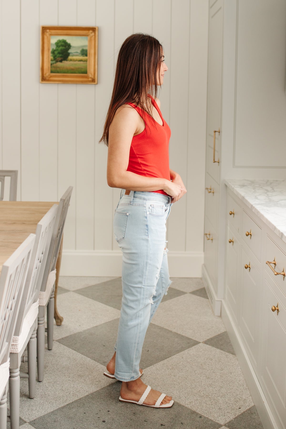 Judy Blue -Super Light Destroyed Boyfriend Jeans