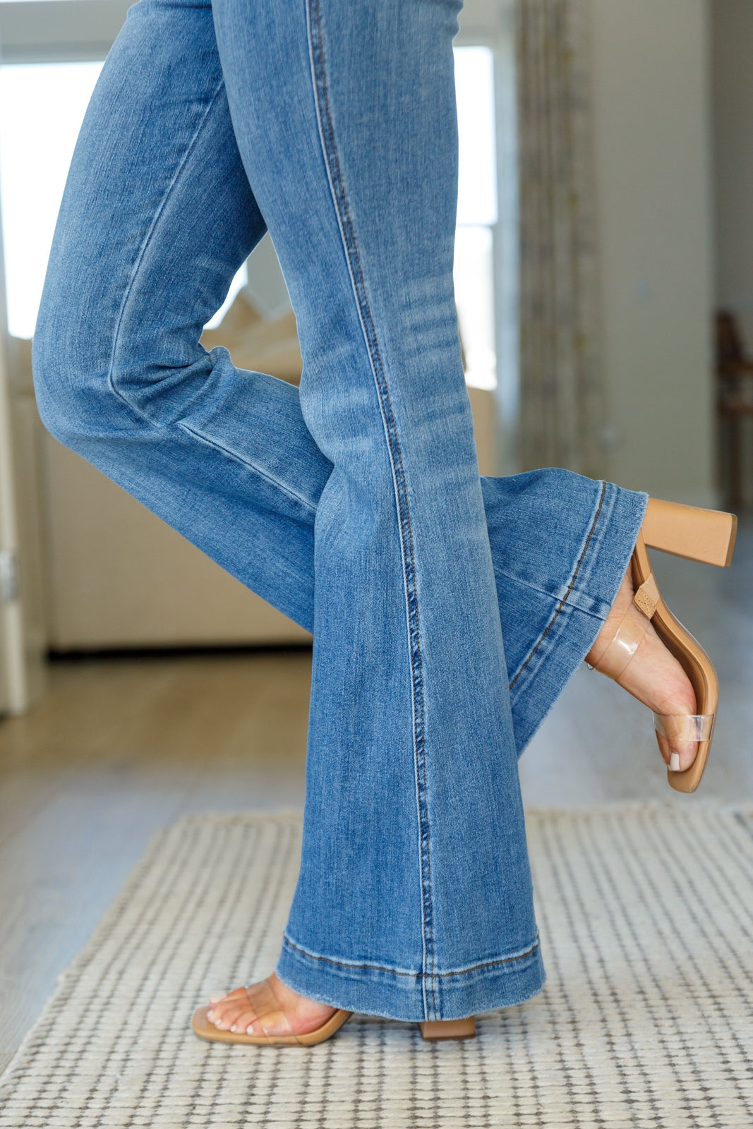 Judy Blue -Izzy Control Top Retro Flare Overalls