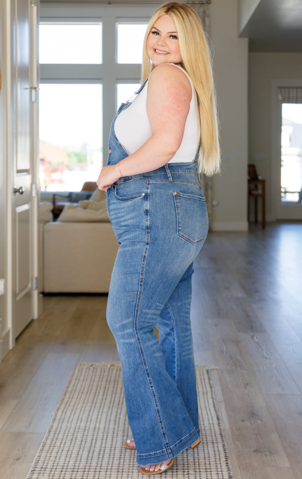 Judy Blue -Izzy Control Top Retro Flare Overalls