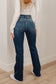 Judy Blue -Josephine Mid Rise Raw Hem Bootcut Jeans