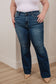 Judy Blue -Josephine Mid Rise Raw Hem Bootcut Jeans
