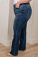 Judy Blue -Josephine Mid Rise Raw Hem Bootcut Jeans