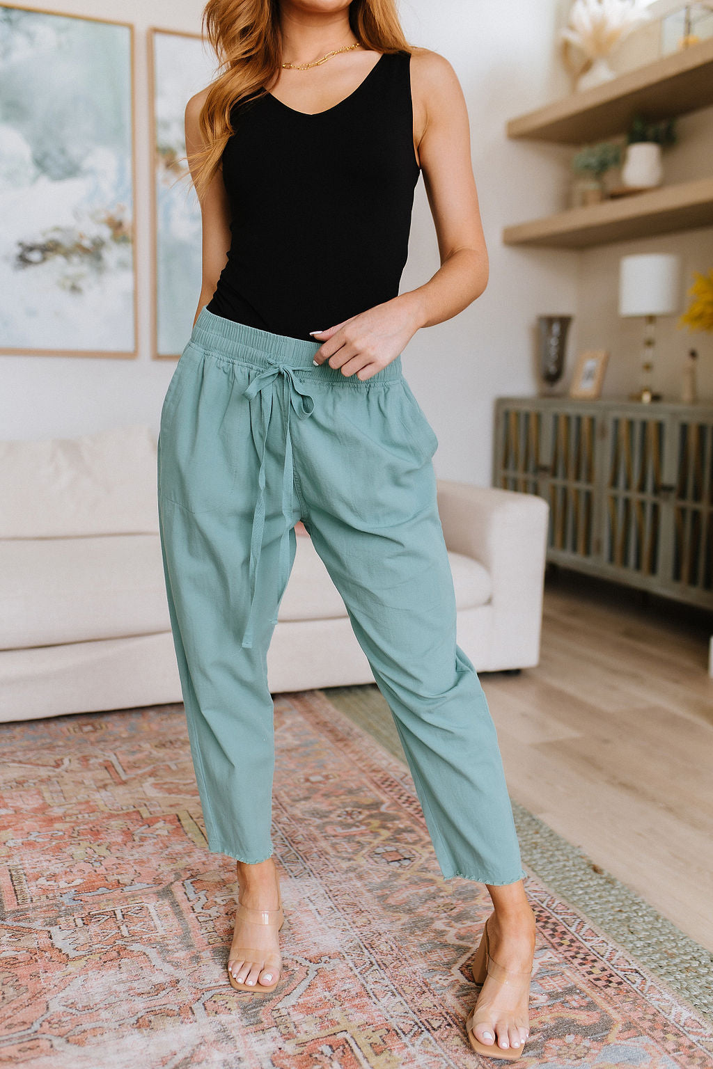 Judy Blue -Love Me Dearly High Waisted Pants in Jade