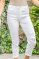 Judy Blue -Mid-Rise Boyfriend Destroyed White Jeans