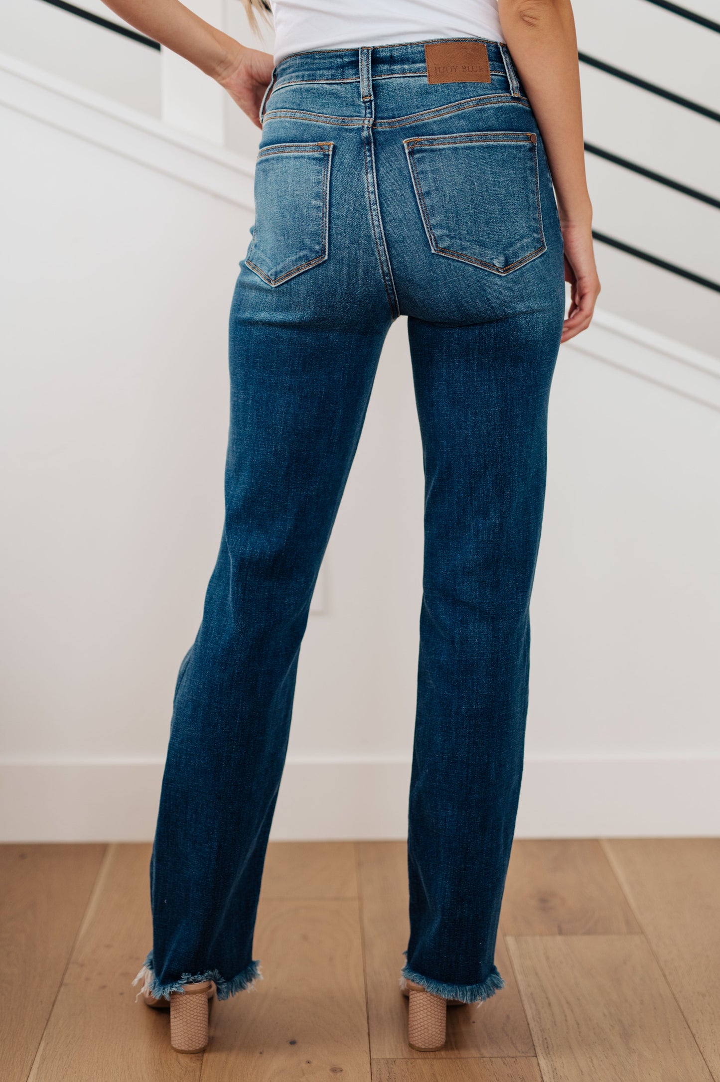 Judy Blue -Morgan High Rise Distressed Straight Jeans