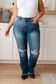 Judy Blue -Morgan High Rise Distressed Straight Jeans