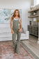 Judy Blue -Olivia Control Top Release Hem Overalls in Olive