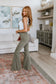 Judy Blue -Olivia Control Top Release Hem Overalls in Olive