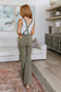 Judy Blue -Olivia Control Top Release Hem Overalls in Olive