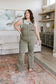 Judy Blue -Olivia Control Top Release Hem Overalls in Olive