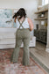 Judy Blue -Olivia Control Top Release Hem Overalls in Olive