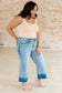 Judy Blue -Olivia High Rise Wide Leg Crop Jeans in Medium Wash