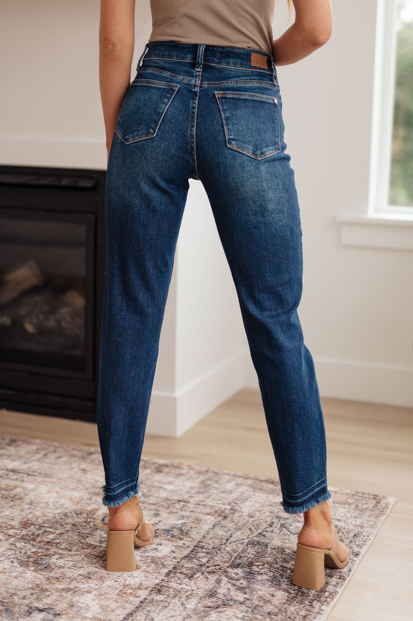 Judy Blue -Phillipa High Rise Release Hem Slim Jeans