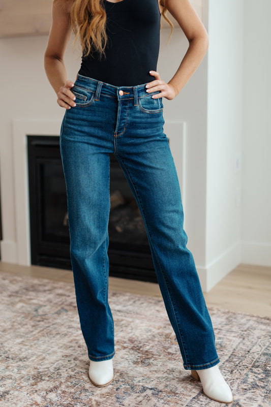Judy Blue -Pippa High Rise Button Fly Dad Jeans