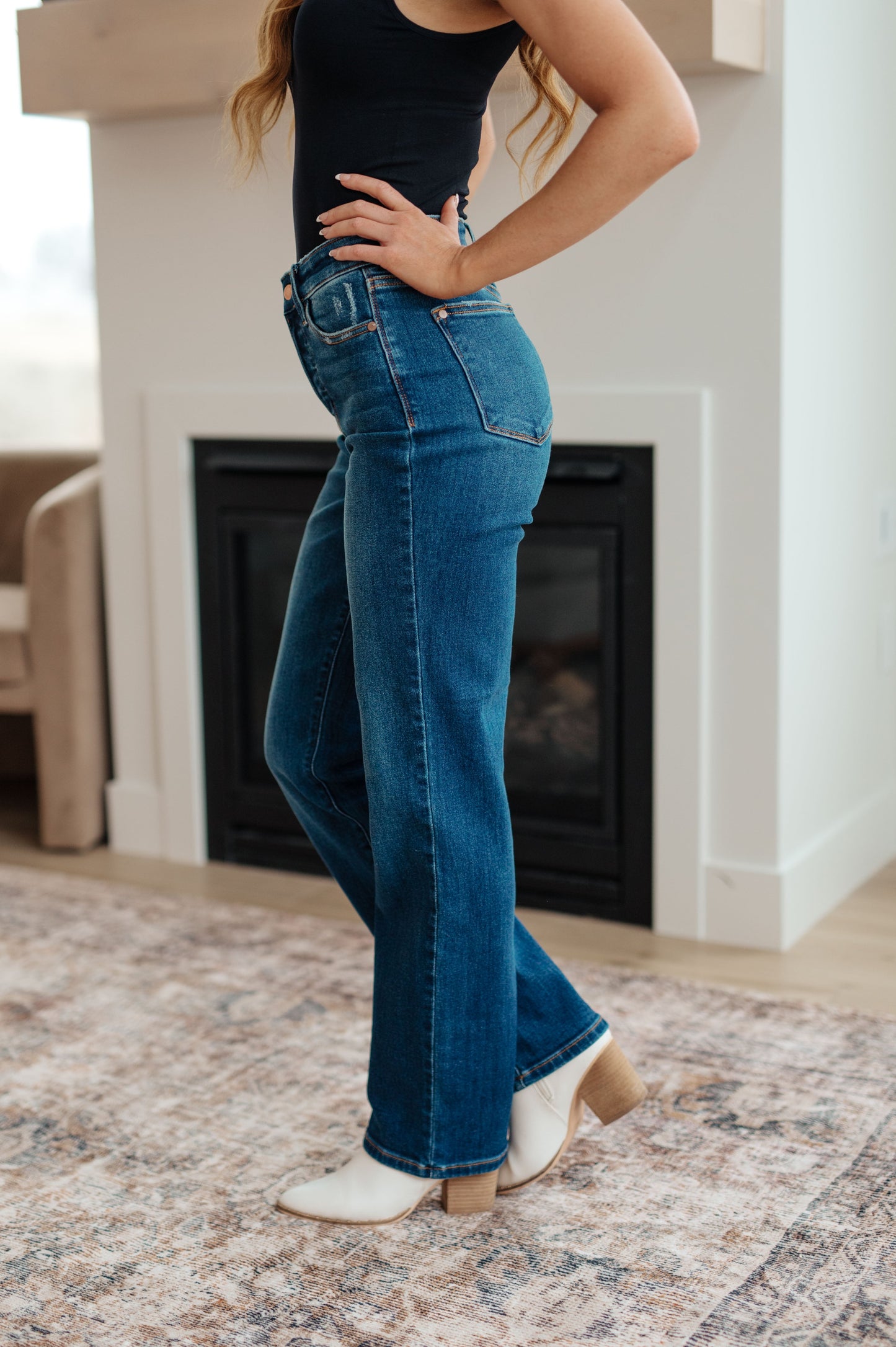 Judy Blue -Pippa High Rise Button Fly Dad Jeans
