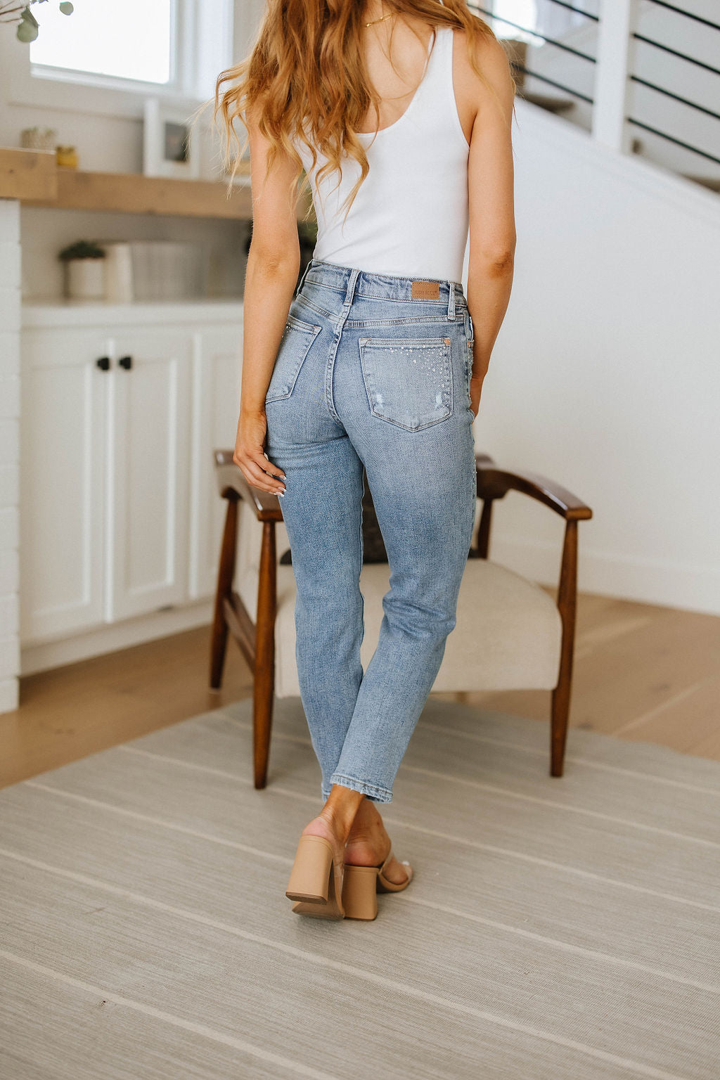 Judy Blue -Reese Rhinestone Slim Fit Jeans