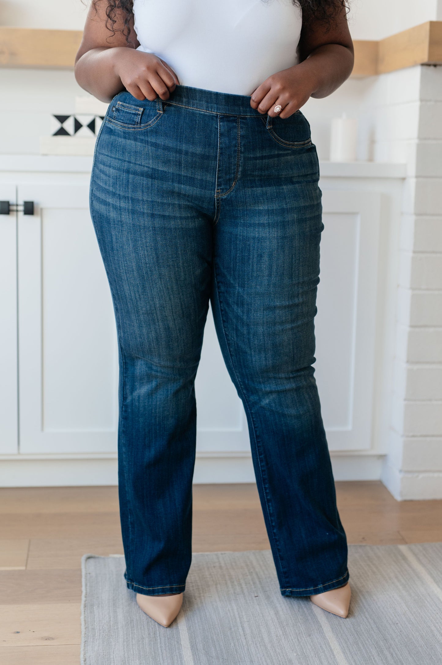 Judy Blue -Ricki High Rise Pull On Slim Bootcut Jeans
