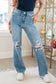 Judy Blue -Rose High Rise 90's Straight Jeans in Light Wash