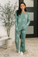 Snowflake Sniffles Pajama Set in Hunter Green