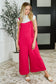 Suit Yourself Adjustable Strap Jumpsuit in Pink