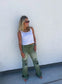 Judy Blue -Blakeley Distressed Jeans In Olive and Camel