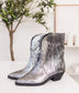 Jersey Metallic Boot in Silver